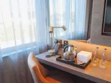 Bedroom coffee station set up
