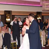 Couple kissing on the dancefloor