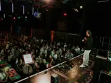 Steve giving a speech at party