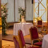 vow altar arrangement at boclair house wedding ceremony venue