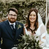 Happily Married couple outside at Lynnhurst