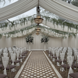 Close up of aisle and altar
