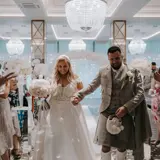 married couple inside boclair house hotel glasgow