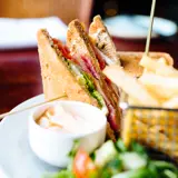 Close up shot of a Sandwich at Cornhill Castle