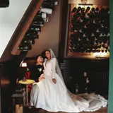 Couple posing in the Honeymoon Suite