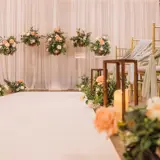 Top of the wedding ceremony aisle at The Redhurst Hotel, Glasgow