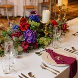 Top table set for dinner