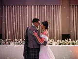 newly married couple dancing at lynnhurst wedding venue paisley