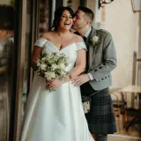 married couple at hotel wedding venue in clarkston