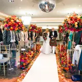 Bride walking down the aisle
