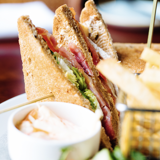 Close up shot of a Sandwich at Cornhill Castle