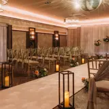 Wedding ceremony aisle at The Redhurst, Glasgow