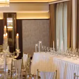 Ballroom set up for a wedding at Redhurst