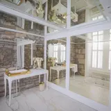 Sink and Mirror in Bathroom