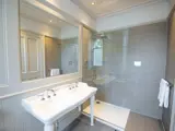 Double sink in bathroom