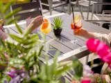 Cocktails on the lawn