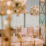 Tables set for dinner at Boclair House