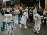 People dressed up as older people