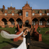 Couple outside of Boclair House