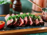 Steak with dressing