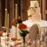 close up of wedding cake in wedding package